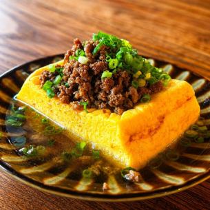 熱々肉玉子！（そぼろのせ厚焼き玉子）