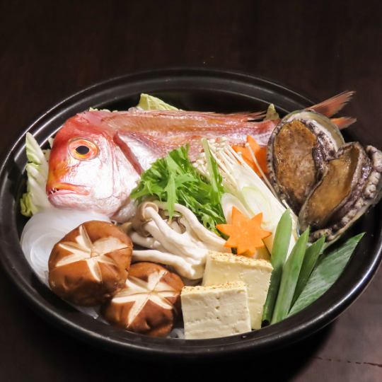 ≪お昼のご予約≫【満月コース】お造り3種盛りやフグ、海鮮タジン鍋等全10品5500円