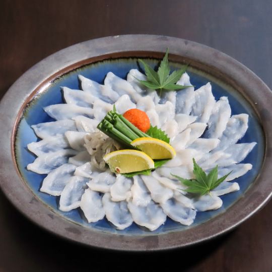 【贅沢ふぐコース】フグのお造り・フグちり鍋・フグの唐揚げ・フグの茶碗蒸しなど/9品/13000円