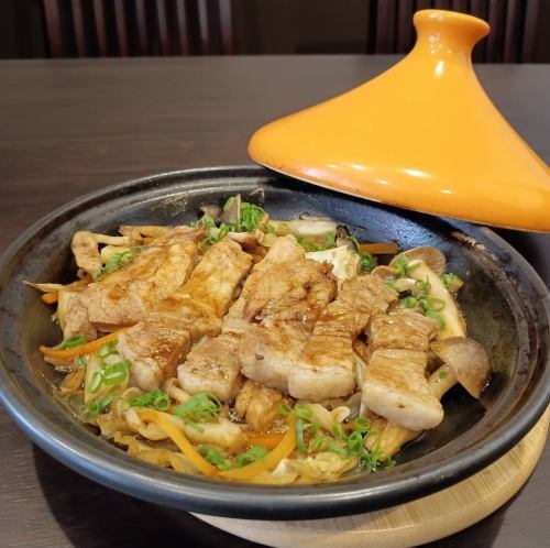 豚の生姜焼き(タジン鍋使用)