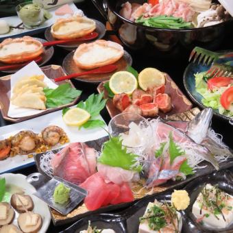【含2小时无限畅饮】及川宴会套餐：9道菜、5,000日元（含税）