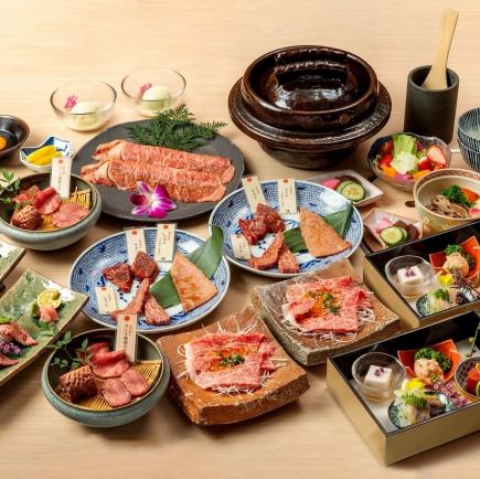 N "Ebisu Course" Premium Yukhoe, Grilled Meat Sushi, Sirloin Yakisuki (10 dishes in total)