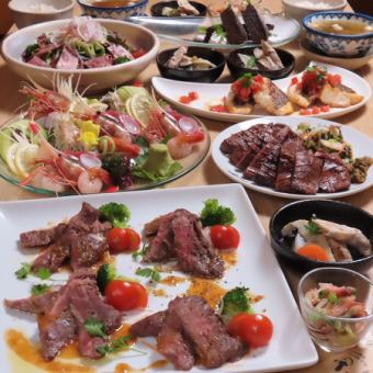 [Chuo-dori store only] 6,600 yen course including 10 dishes such as assorted sashimi and beef tongue, and 120 minutes of all-you-can-drink