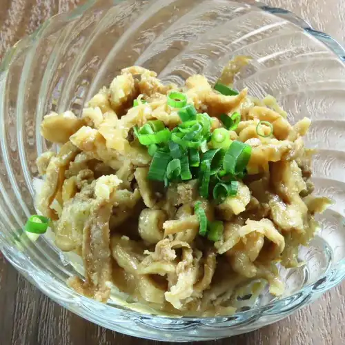 Homemade chicken skin ponzu