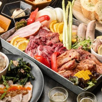 Luxurious BBQ [Premium Course] Enjoy Wagyu beef flank and filet ear.Luxury Plan