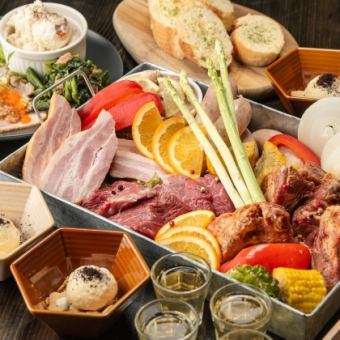 [Standard Course] A popular plan where you can enjoy special spare ribs and Wagyu beef chisel