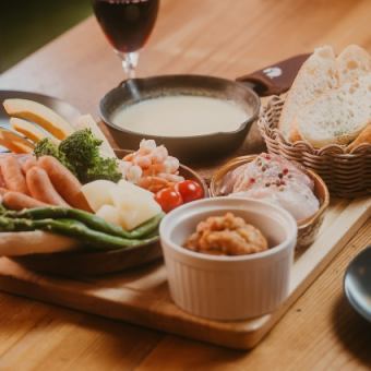 [Free fondue refills 3 times!] Melty cheese is the star! Rich cheese fondue BBQ course
