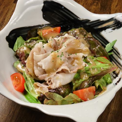 Sweet and sour pork shabu salad (sesame dressing)