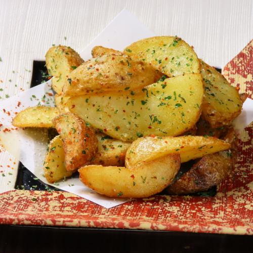 Thick-sliced French fries (garlic)