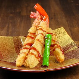ズワイガニのフライ