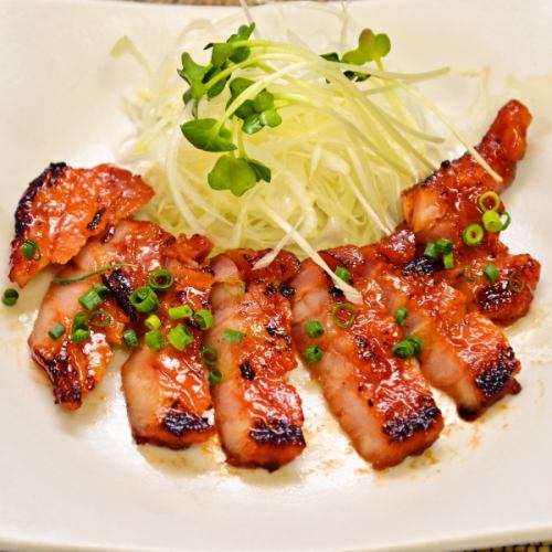 Grilled pork marinated in miso