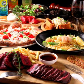◇Luxurious banquet◇ 9 dishes including 2 kinds of Hokkaido black beef + 2 hours all-you-can-drink with draft beer 5500 → 5000 yen