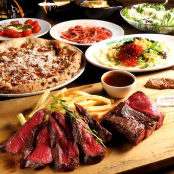 Luxurious summer banquet [2 kinds of Hokkaido black beef] and 9 other dishes + 2 hours all-you-can-drink with draft beer 5500 → 5000 yen