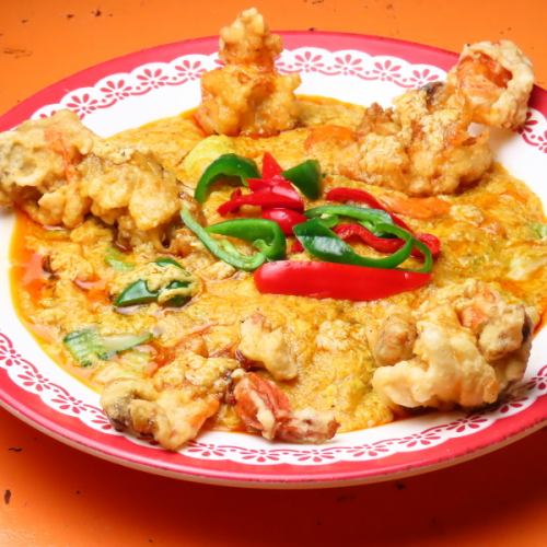 Stir-fried Soft Shell Crab with Egg Curry