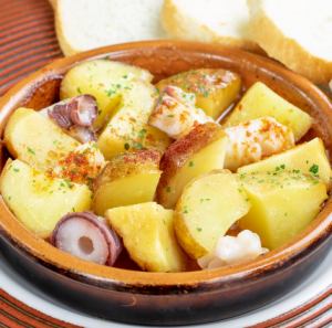 Galician-style Ajillo of Octopus and Potatoes