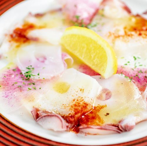 Octopus carpaccio from Otaru