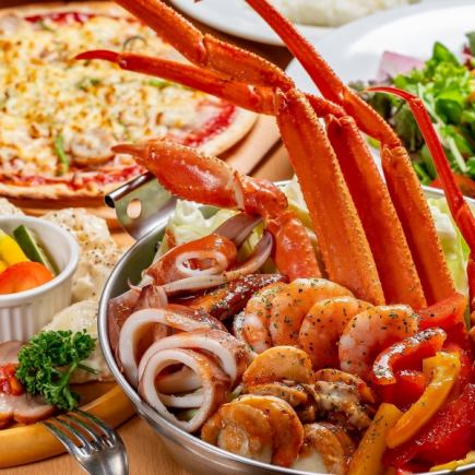 [Nabebugyo Course] Includes crab! Seafood flavor ◎ "Seafood Bouillabaisse Hot Pot" and 9 other dishes with 120 minutes of all-you-can-drink for 4,500 yen!