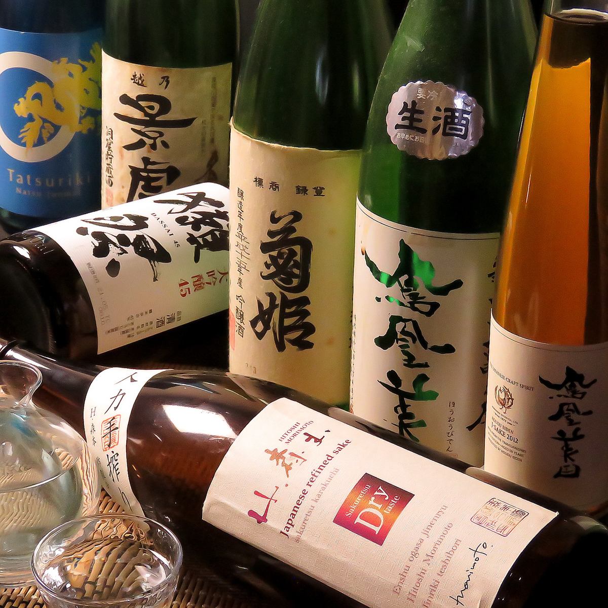 Shochu and sake carefully selected by the owner!