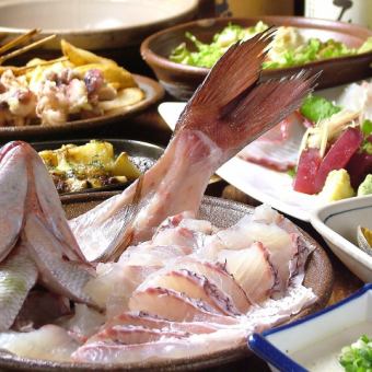快樂！鯛魚涮鍋套餐5,500日圓+120分鐘無限暢飲