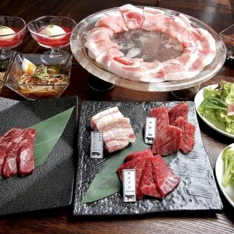 【120分飲み放題付】スペシャリテコース！名物和牛塊肉グリル・水晶板焼を含む7品◆7000円(税込)