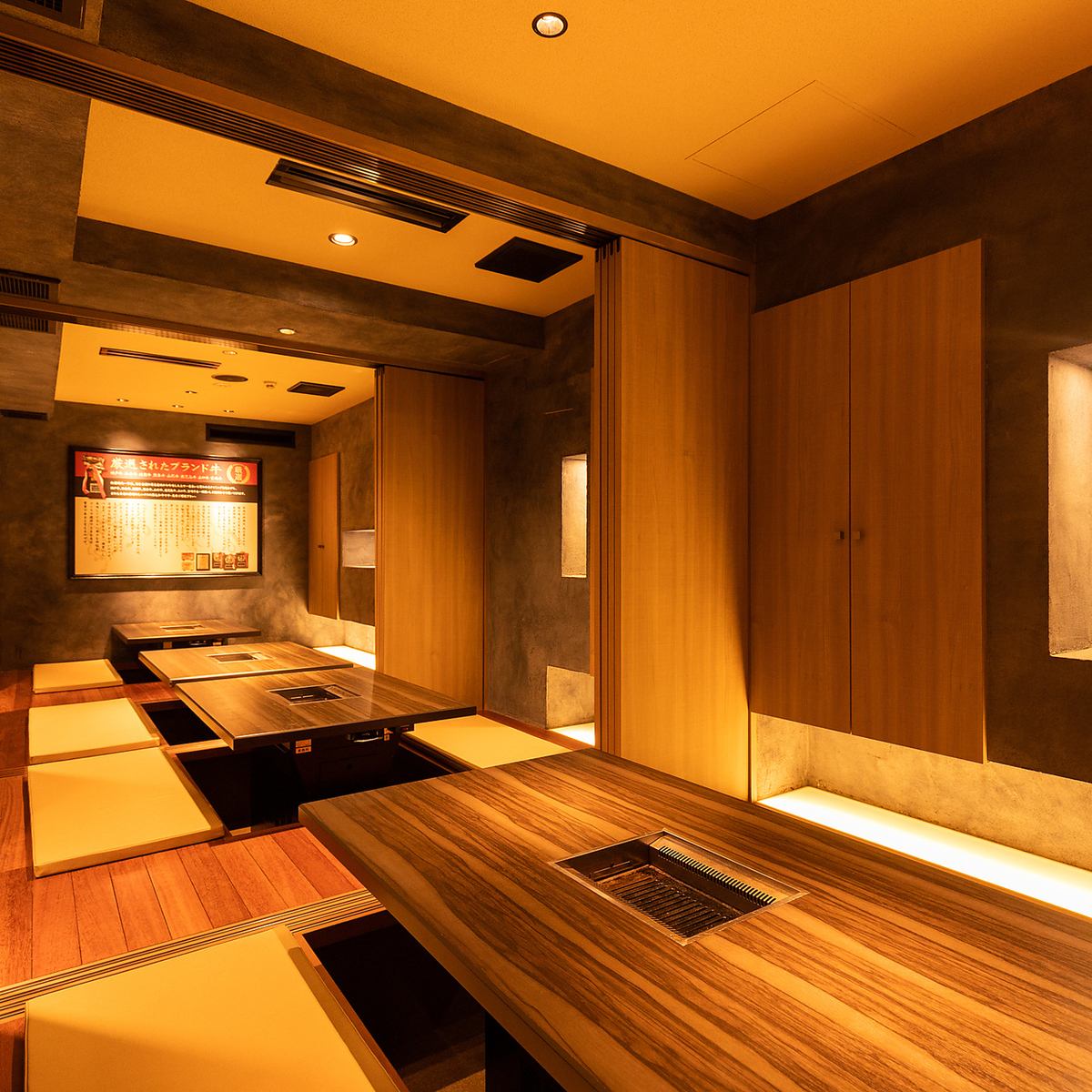 [Private room with sunken kotatsu] Can accommodate up to 18 people◎