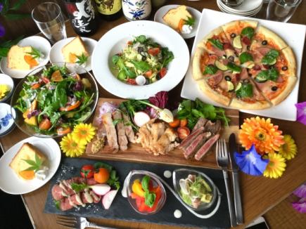 【春夏秋冬の宴】7品+デザート　90分飲み放題付　4000円