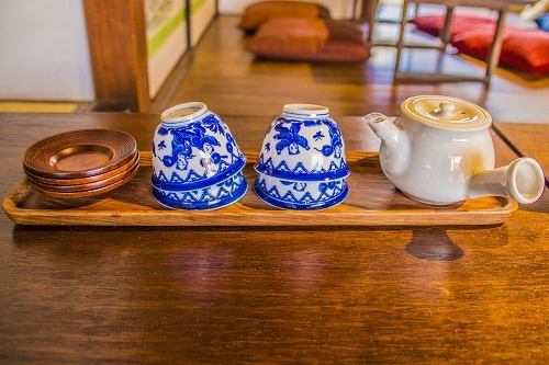 デザートと用瀬茶のセット
