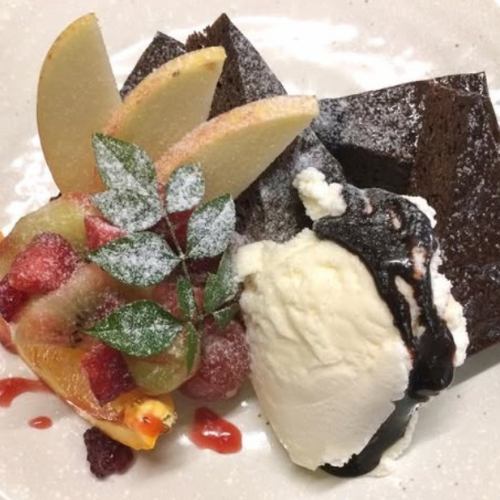 スティックショコラーバニラアイス添えー