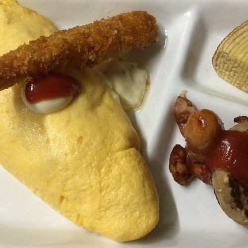 川のhotoriお子様ランチ【キッズオムライス】