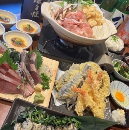 【全套肉食相撲火鍋套餐】包含2.5小時暢飲！ 5000日圓（含稅）