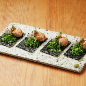 河内鴨ネギトロ&北海道産いくら寿司