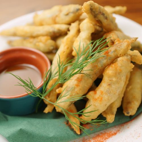 Silver-striped herring nuggets