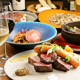 【包含3小時暢飲】★金牌套餐★ 6,800日元 *座位在附屬地下室或京都站分店。