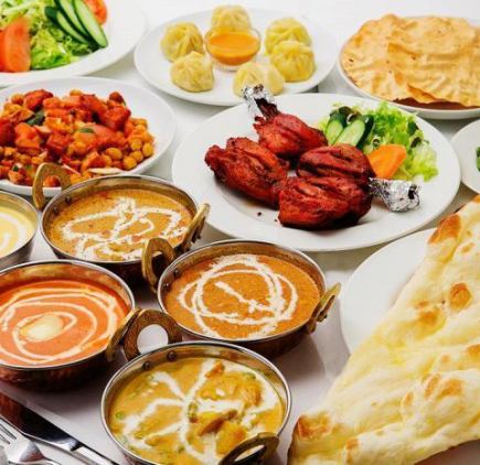 コスパ最高★50種から選べるカレー&『インドおすすめドコース』8品2時間飲み放題3300円