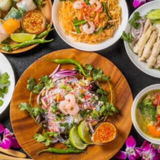 ガイヤーンやパッタイなど当店人気料理『アジアンコース』3時間飲み放題全8品4480円