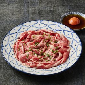 レア！炙りユッケ風　黄身ダレロース