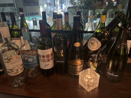 【店主セレクトワイン７種類（白、赤、ロゼ）60分飲み放題コース＊クーポン利用で120分飲み放題