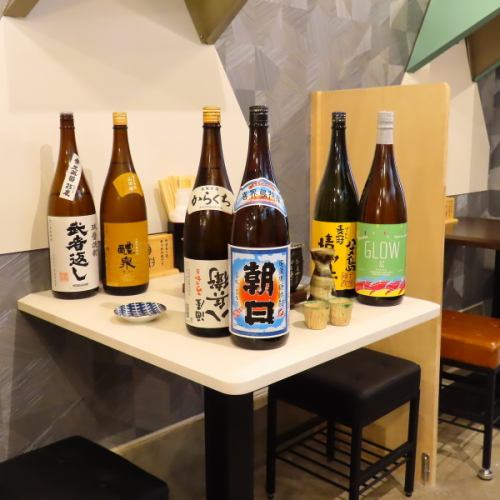 厳選した日本酒、焼酎◎