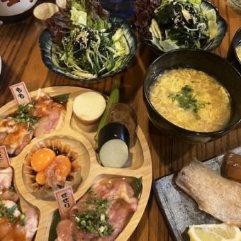 鶴舞で飲み会は炙鳥におまかせ！120分飲放付☆【至福の炙りコース】5700円→5400円！