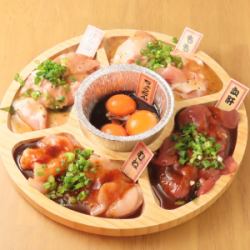 炙り鶏焼き 5種盛り合わせ(きんかん付)