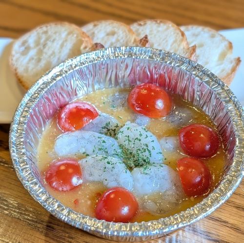 蒜香虾（配法棍面包）
