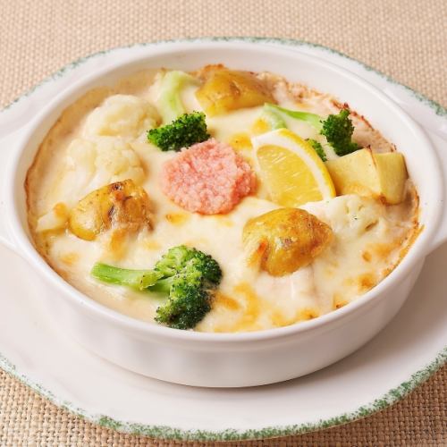 Cod roe creamy gratin
