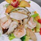 鮑と大海老と野菜の炒め物