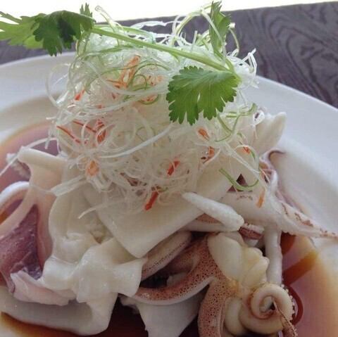 剣先イカ葱生姜の炒め物