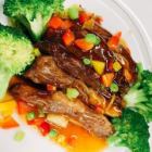 高級和牛サーロインと野菜炒め物