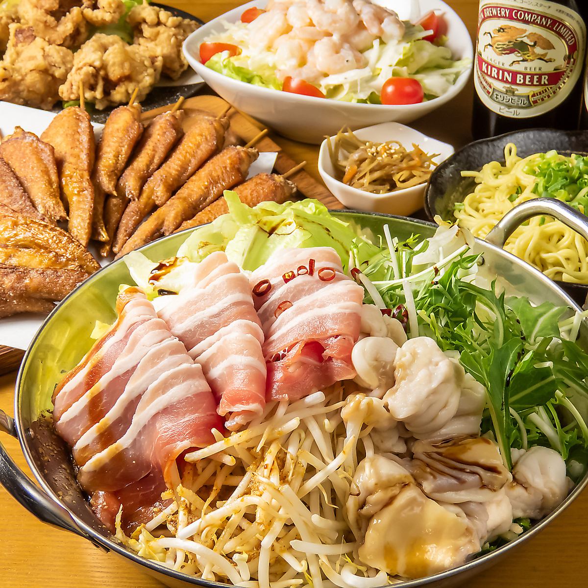 当店自慢の【もつレタしゃぶ鍋】〆まで楽しめて、お腹も大満足◎