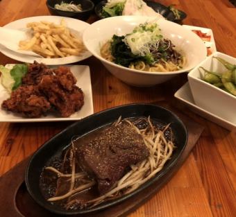 人気No.1【忘年会・各種ご宴会に】低温サガリ＆濃厚まぜそば付★2時間飲み放題コース4,000円