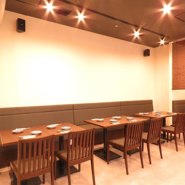 歓送迎会、会社宴会、女子会、接待などのお食事会におすすめ。席間隔が広々としているので、感染症対策にも◎席配置等お気軽にお問い合わせください。