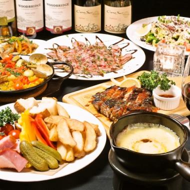 [Popular for course meals!] Enjoy a course with all-you-can-drink buffet! 4,490 yen (tax included)