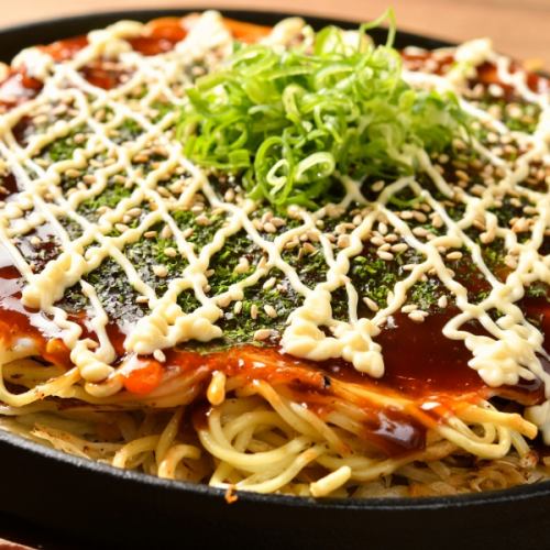 Okonomiyaki (meat balls, udon or soba)
